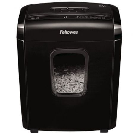 Destructora Fellowes 6M/ Minicorte de 4 x 12mm/ Negra Destructora Fellowes 6M/ Minicorte de 4 x 12mm/ Negra