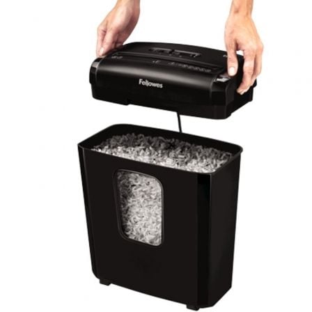 Destructora Fellowes 6M/ Minicorte de 4 x 12mm/ Negra Destructora Fellowes 6M/ Minicorte de 4 x 12mm/ Negra