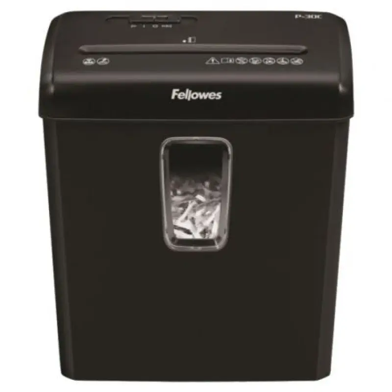 Destructora Fellowes P-30C/ Corte en Partículas de 4 x 34mm/ Negra Destructora Fellowes P-30C/ Corte en Partículas de 4 x 34mm/ Negra