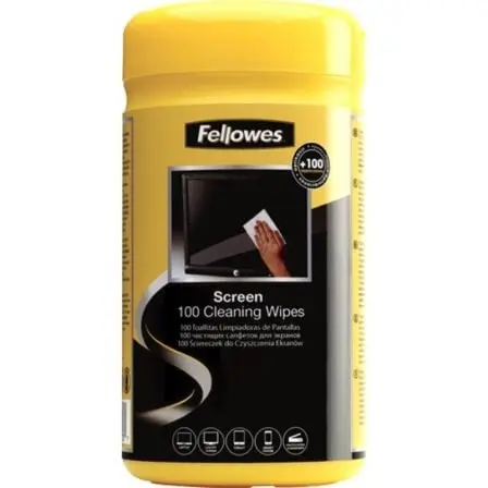 Dispensador de 100 Toallitas Fellowes 9183101 para Limpieza de Pantallas Dispensador de 100 Toallitas Fellowes 9183101 para Limpieza de Pantallas