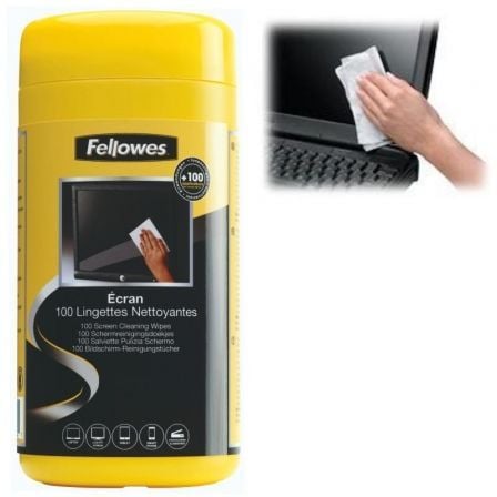 Dispensador de 100 Toallitas Fellowes 9183101 para Limpieza de Pantallas Dispensador de 100 Toallitas Fellowes 9183101 para Limpieza de Pantallas