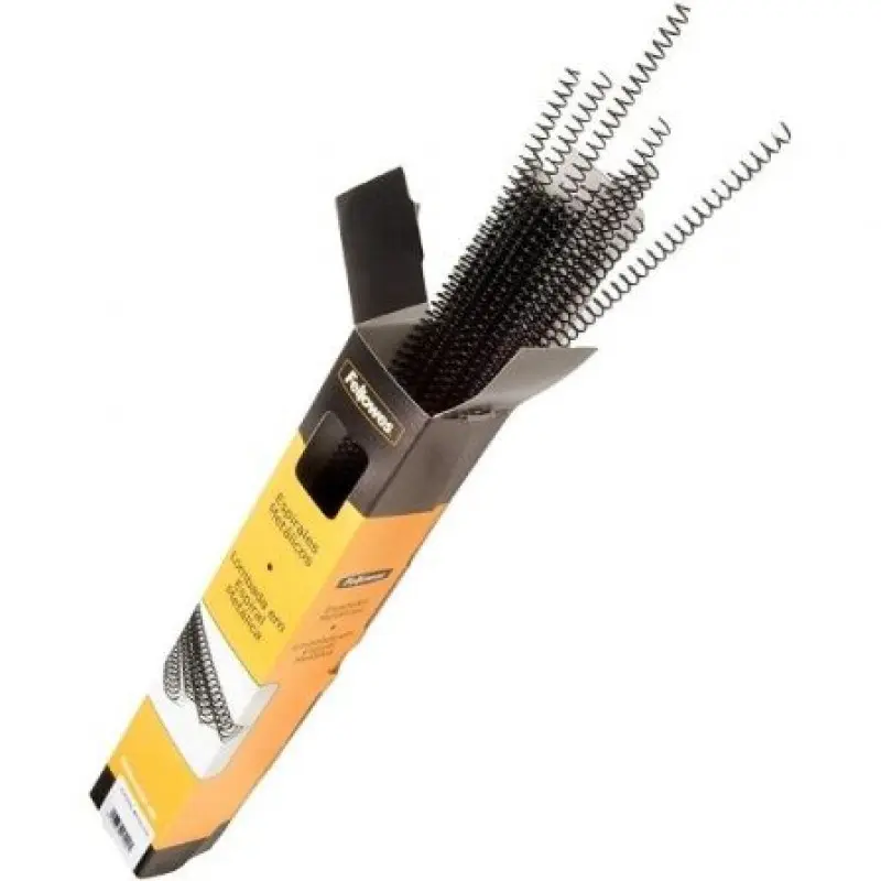 Espirales Metálicas Fellowes 5110101/ Hasta 40 A4/ 100 unidades/ Negras Espirales Metálicas Fellowes 5110101/ Hasta 40 A4/ 100 unidades/ Negras