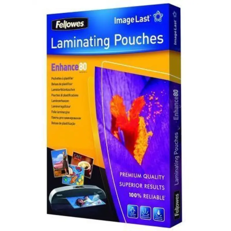 Fundas para Plastificar Fellowes 5306114/ A4/ 80 Micras/ 100 unidades Fundas para Plastificar Fellowes 5306114/ A4/ 80 Micras/ 100 unidades