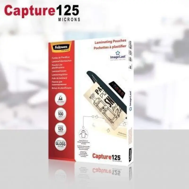Fundas para Plastificar Fellowes 5307407/ A4/ 125 Micras/ 100 unidades Fundas para Plastificar Fellowes 5307407/ A4/ 125 Micras/ 100 unidades