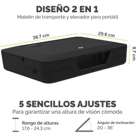 Maletín con Elevador Fellowes Breyta para Portátiles hasta 14'/ Negro Maletín con Elevador Fellowes Breyta para Portátiles hasta 14'/ Negro