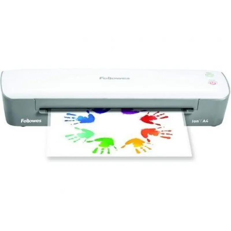 Plastificadora Fellowes Ion A4 4560001/ hasta A4 y 80-125 Micras/ Blanca y Gris Plastificadora Fellowes Ion A4 4560001/ hasta A4 y 80-125 Micras/ Blanca y Gris