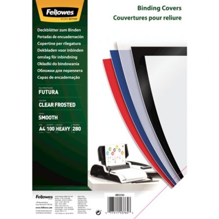 Portadas de Polipropileno Fellowes 5376503/ A4/ 300 Micras/ 100 unidades/ Transparente Portadas de Polipropileno Fellowes 5376503/ A4/ 300 Micras/ 100 unidades/ Transparente