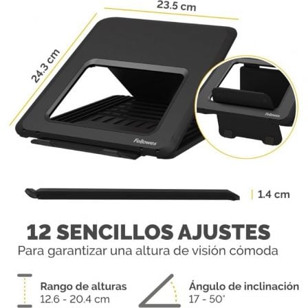 Soporte Fellowes Breyta para Portátiles hasta 14' Soporte Fellowes Breyta para Portátiles hasta 14'