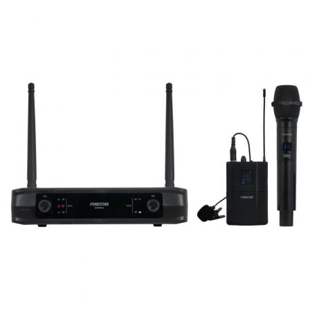 Micrófono Inalámbrico Doble Mano y Petaca UHF Fonestar SONAIR-2MP/ Incluye Receptor Micrófono Inalámbrico Doble Mano y Petaca UHF Fonestar SONAIR-2MP/ Incluye Receptor