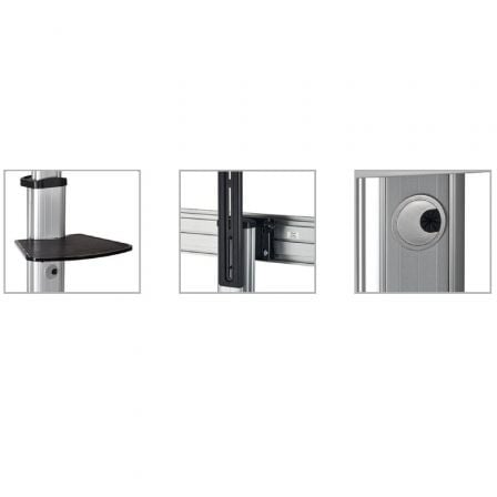 Soporte de Suelo Inclinable/ Orientable con Ruedas Fonestar STS-4064P para TV de 37-70'/ hasta 50kg Soporte de Suelo Inclinable/ Orientable con Ruedas Fonestar STS-4064P para TV de 37-70'/ hasta 50kg
