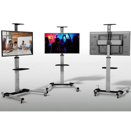 Soporte de Suelo Inclinable/ Orientable con Ruedas Fonestar STS-4064P para TV de 37-70'/ hasta 50kg Soporte de Suelo Inclinable/ Orientable con Ruedas Fonestar STS-4064P para TV de 37-70'/ hasta 50kg