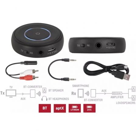 Transmisor y Receptor de Audio Inalámbrico Fonestar BT-CONVERTER Transmisor y Receptor de Audio Inalámbrico Fonestar BT-CONVERTER