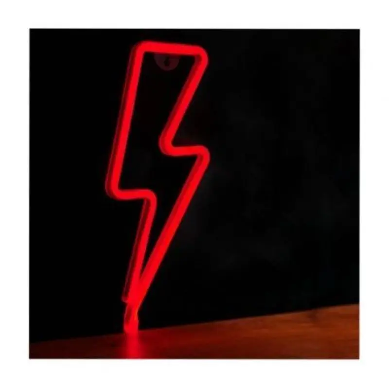 Luz Neon Forever Light Neon LED Bolt Red/ Funciona a Pilas y USB Luz Neon Forever Light Neon LED Bolt Red/ Funciona a Pilas y USB