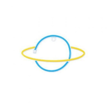 Luz Neon Forever Light Neon LED Saturn Yellow Blue/ Funciona a Pilas y USB Luz Neon Forever Light Neon LED Saturn Yellow Blue/ Funciona a Pilas y USB