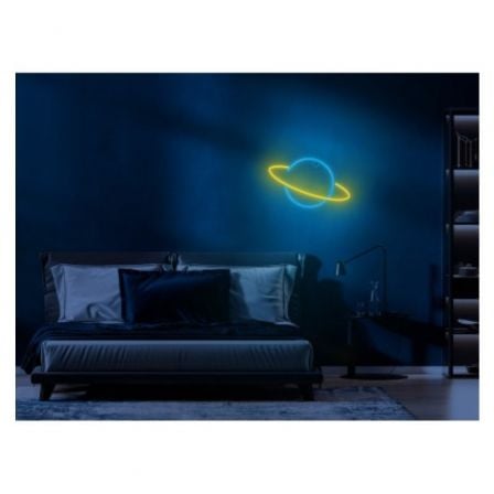 Luz Neon Forever Light Neon LED Saturn Yellow Blue/ Funciona a Pilas y USB Luz Neon Forever Light Neon LED Saturn Yellow Blue/ Funciona a Pilas y USB