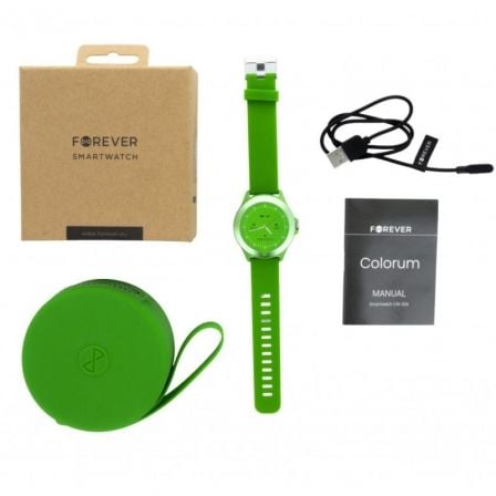 Smartwatch Forever Colorum CW-300/ Notificaciones/ Frecuencia Cardíaca/ Verde Smartwatch Forever Colorum CW-300/ Notificaciones/ Frecuencia Cardíaca/ Verde
