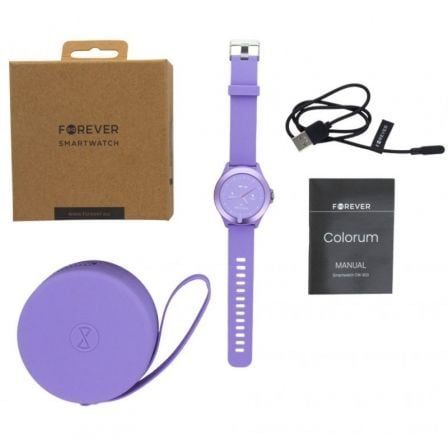 Smartwatch Forever Colorum CW-300/ Notificaciones/ Frecuencia Cardíaca/ Purpura Smartwatch Forever Colorum CW-300/ Notificaciones/ Frecuencia Cardíaca/ Purpura