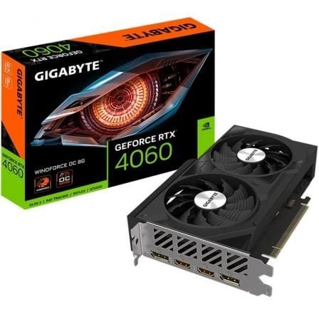 Tarjeta Gráfica Gigabyte GeForce RTX 4060 WindForce OC 8G/ 8GB GDDR6 Tarjeta Gráfica Gigabyte GeForce RTX 4060 WindForce OC 8G/ 8GB GDDR6