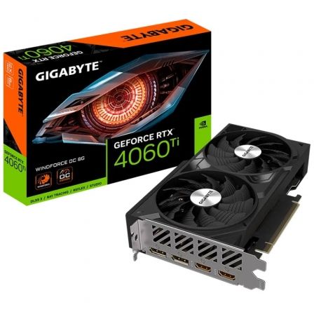 Tarjeta Gráfica Gigabyte GeForce RTX 4060 Ti WindForce OC/ 8GB GDDR6 Tarjeta Gráfica Gigabyte GeForce RTX 4060 Ti WindForce OC/ 8GB GDDR6