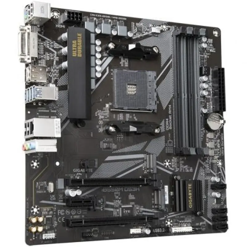 Placa Base Gigabyte B550M DS3H Socket AM4/ Micro ATX Placa Base Gigabyte B550M DS3H Socket AM4/ Micro ATX