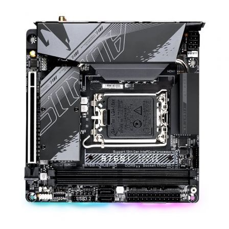 Placa Base Gigabyte B760I AORUS PRO Socket 1700/ Mini-ITX Placa Base Gigabyte B760I AORUS PRO Socket 1700/ Mini-ITX