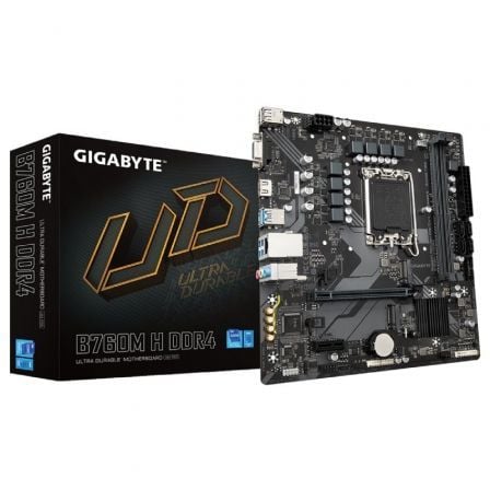 Placa Base Gigabyte B760M H DDR4 Socket 1700/ Micro ATX Placa Base Gigabyte B760M H DDR4 Socket 1700/ Micro ATX