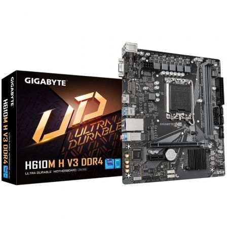 Placa Base Gigabyte H610M H V3 DDR4 Socket 1700/ Micro ATX Placa Base Gigabyte H610M H V3 DDR4 Socket 1700/ Micro ATX