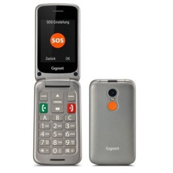 Teléfono Móvil Gigaset GL590 para Personas Mayores/ Plata Titanio Teléfono Móvil Gigaset GL590 para Personas Mayores/ Plata Titanio