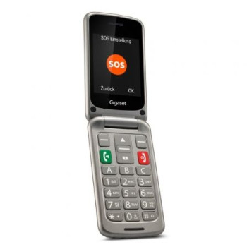 Teléfono Móvil Gigaset GL590 para Personas Mayores/ Plata Titanio Teléfono Móvil Gigaset GL590 para Personas Mayores/ Plata Titanio