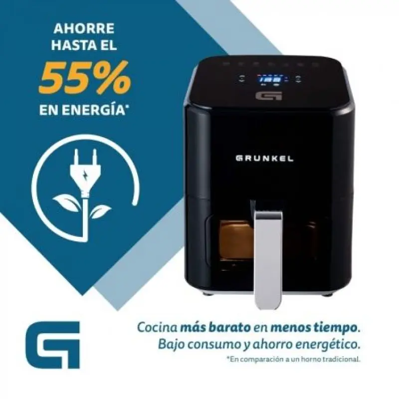 Freidora por Aire / Sin Aceite Grunkel Black Easy Fryer/ 1200W/ Capacidad 4L Freidora por Aire / Sin Aceite Grunkel Black Easy Fryer/ 1200W/ Capacidad 4L