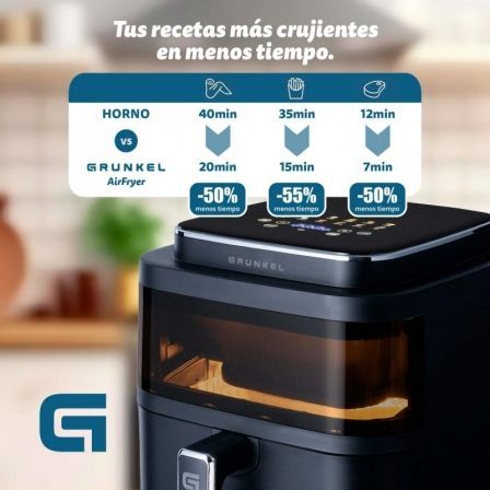 Freidora por Aire / Sin Aceite Grunkel Black Light Fryer/ 1400W/ Capacidad 6L Freidora por Aire / Sin Aceite Grunkel Black Light Fryer/ 1400W/ Capacidad 6L