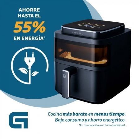 Freidora por Aire / Sin Aceite Grunkel Black Light Fryer/ 1400W/ Capacidad 6L Freidora por Aire / Sin Aceite Grunkel Black Light Fryer/ 1400W/ Capacidad 6L