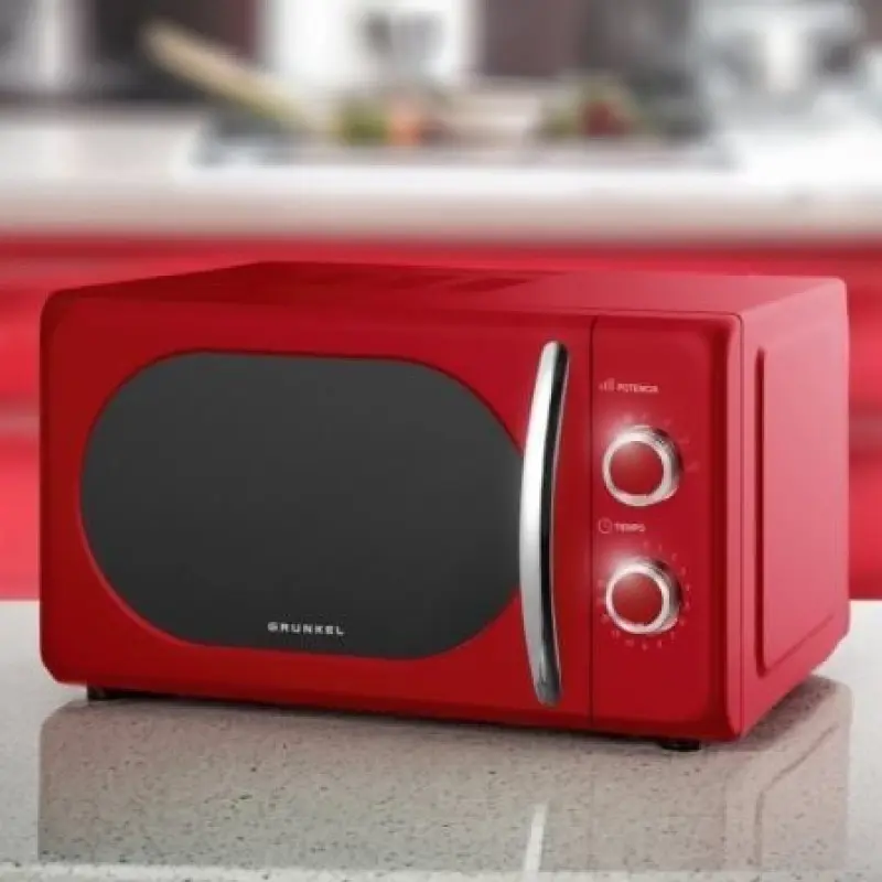Microondas Grunkel Vintage MW-20ROJO/ 700W/ Capacidad 20L/ Rojo Microondas Grunkel Vintage MW-20ROJO/ 700W/ Capacidad 20L/ Rojo