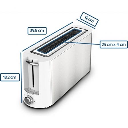 Tostador Grunkel TS-MAXISTEEL/ 1000W/ Blanco Tostador Grunkel TS-MAXISTEEL/ 1000W/ Blanco