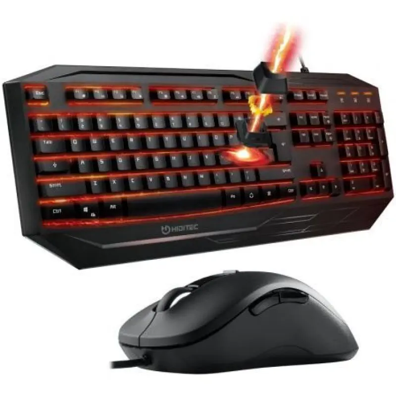 Pack Gaming Hiditec PAC010036/ Teclado Gaming GK200 + Ratón Blitz Pack Gaming Hiditec PAC010036/ Teclado Gaming GK200 + Ratón Blitz