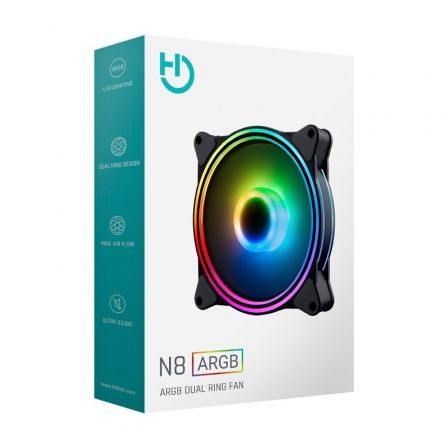 Ventilador Hiditec N8-ARGB/ 12cm Ventilador Hiditec N8-ARGB/ 12cm