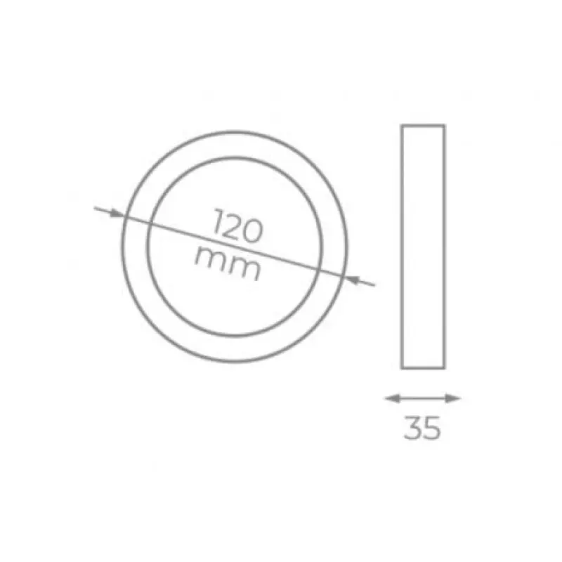 Downlight Iglux SUP-102307-NB V2/ Circular/ Ø120 x 35mm/ Potencia 7W/ 540 Lúmenes/ 4000ºK/ Blanco Downlight Iglux SUP-102307-NB V2/ Circular/ Ø120 x 35mm/ Potencia 7W/ 540 Lúmenes/ 4000ºK/ Blanco
