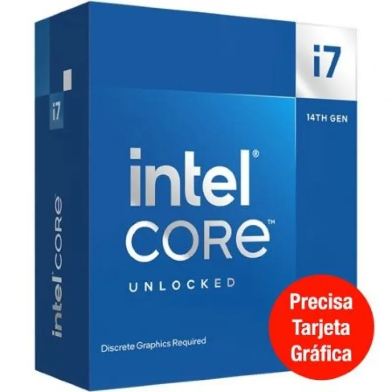 Procesador Intel Core i7-14700KF 3.40GHz Socket 1700 Procesador Intel Core i7-14700KF 3.40GHz Socket 1700