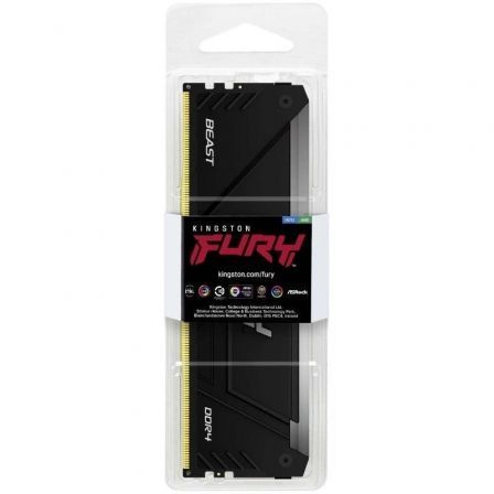 Memoria RAM Kingston FURY Beast RGB 8GB/ DDR4/ 3200MHz/ 1.35V/ CL16/ DIMM Memoria RAM Kingston FURY Beast RGB 8GB/ DDR4/ 3200MHz/ 1.35V/ CL16/ DIMM