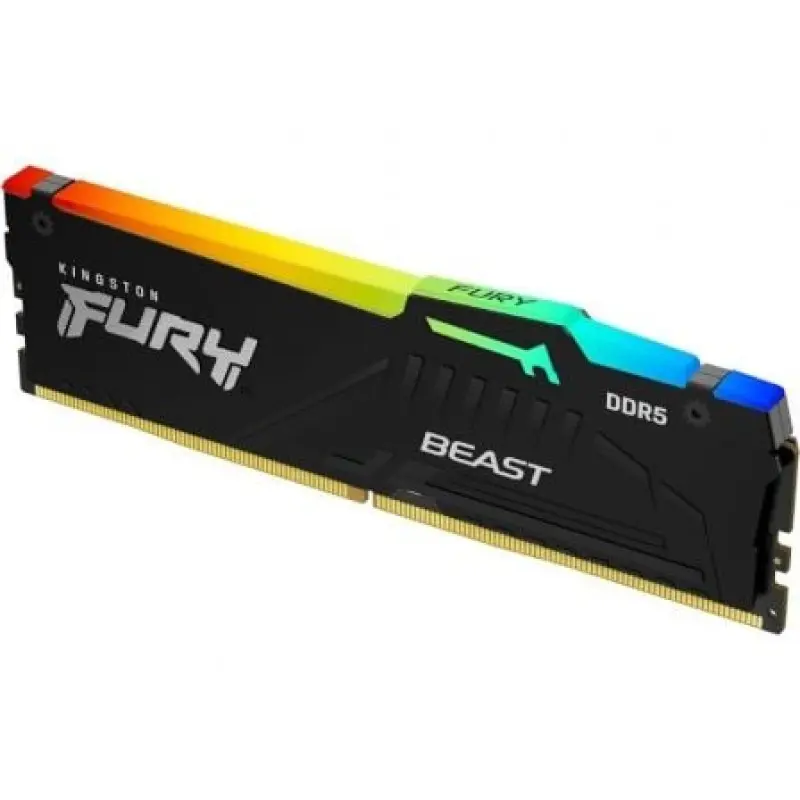 Memoria RAM Kingston FURY Beast RGB 16GB/ DDR5/ 6000MHz/ 1.4V/ CL30/ DIMM Memoria RAM Kingston FURY Beast RGB 16GB/ DDR5/ 6000MHz/ 1.4V/ CL30/ DIMM