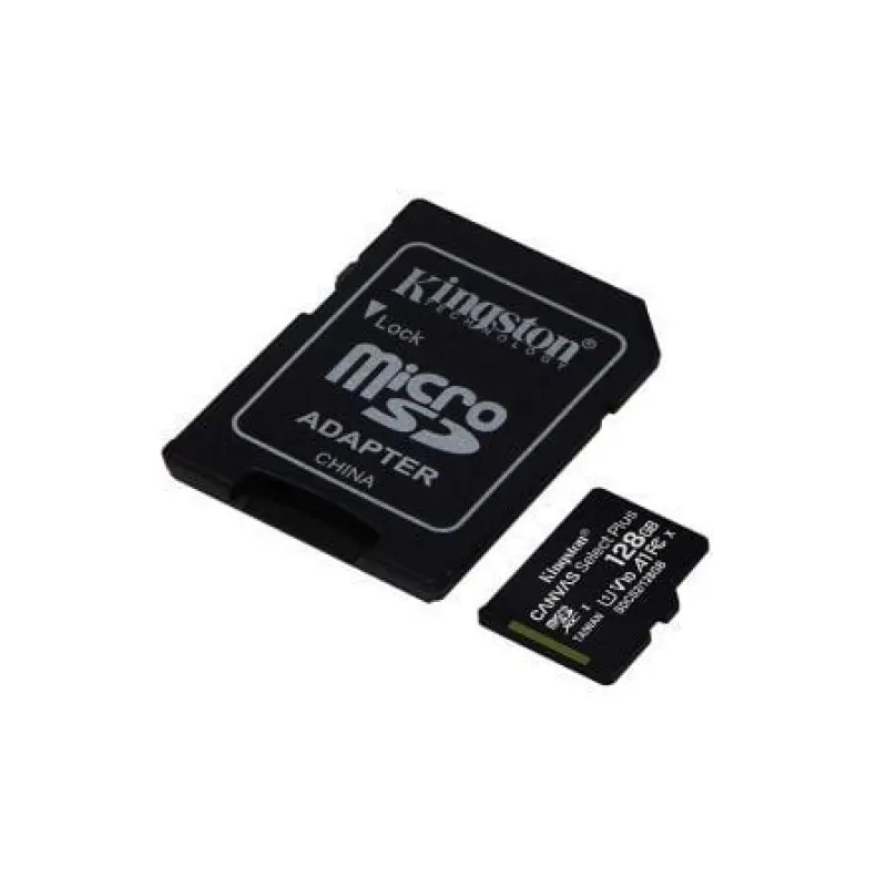 Tarjeta de Memoria Kingston CANVAS Select Plus 128GB microSD XC con Adaptador/ Clase 10/ 100MBs Tarjeta de Memoria Kingston CANVAS Select Plus 128GB microSD XC con Adaptador/ Clase 10/ 100MBs