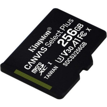 Tarjeta de Memoria Kingston CANVAS Select Plus 256GB microSD XC/ Clase 10/ 100MBs Tarjeta de Memoria Kingston CANVAS Select Plus 256GB microSD XC/ Clase 10/ 100MBs