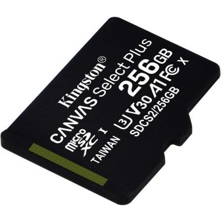 Tarjeta de Memoria Kingston CANVAS Select Plus 256GB microSD XC/ Clase 10/ 100MBs Tarjeta de Memoria Kingston CANVAS Select Plus 256GB microSD XC/ Clase 10/ 100MBs