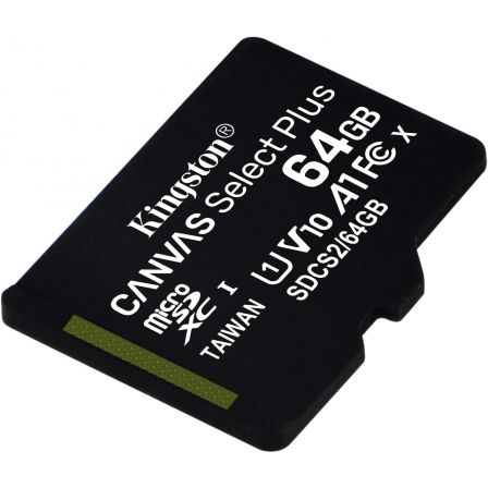 Tarjeta de Memoria Kingston CANVAS Select Plus 64GB microSD XC/ Clase 10/ 100MBs Tarjeta de Memoria Kingston CANVAS Select Plus 64GB microSD XC/ Clase 10/ 100MBs