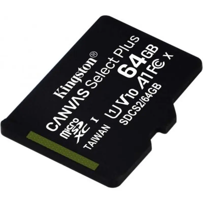 Tarjeta de Memoria Kingston CANVAS Select Plus 64GB microSD XC/ Clase 10/ 100MBs Tarjeta de Memoria Kingston CANVAS Select Plus 64GB microSD XC/ Clase 10/ 100MBs