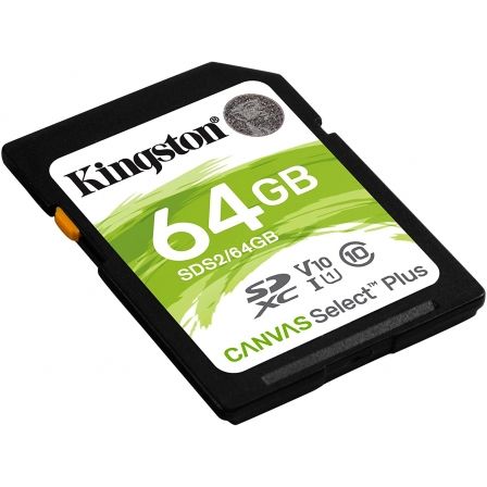 Tarjeta de Memoria Kingston CANVAS Select Plus 64GB SD XC/ Clase 10/ 100MBs Tarjeta de Memoria Kingston CANVAS Select Plus 64GB SD XC/ Clase 10/ 100MBs