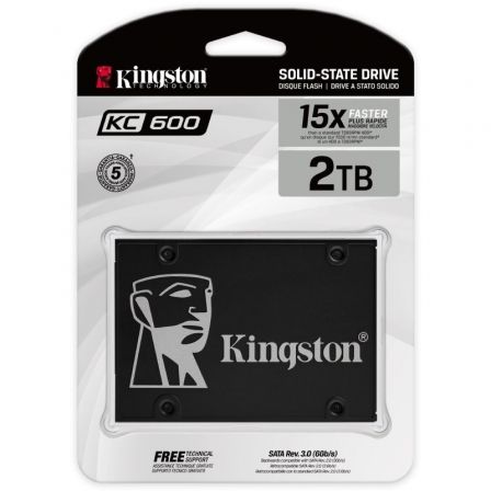 Disco SSD Kingston KC600 2TB/ SATA III/ Full Capacity Disco SSD Kingston KC600 2TB/ SATA III/ Full Capacity