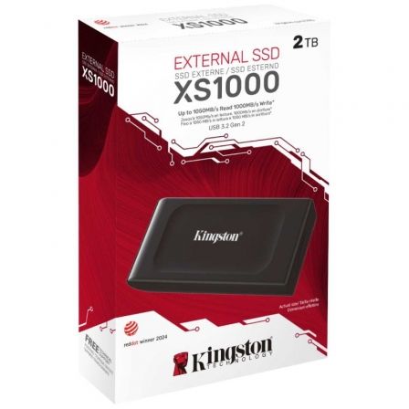 Disco Externo SSD Kingston XS1000 2TB/ USB 3.2/ Negro Disco Externo SSD Kingston XS1000 2TB/ USB 3.2/ Negro