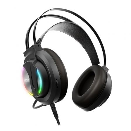Auriculares Gaming con Micrófono Krom Kappa/ Jack 3.5/ USB 2.0/ Negros Auriculares Gaming con Micrófono Krom Kappa/ Jack 3.5/ USB 2.0/ Negros