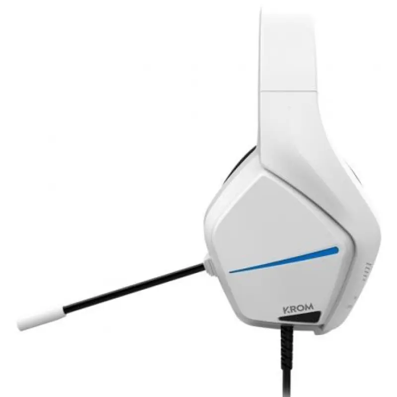 Auriculares Gaming con Micrófono Krom Kopa Move/ Jack 3.5/ Blancos Auriculares Gaming con Micrófono Krom Kopa Move/ Jack 3.5/ Blancos